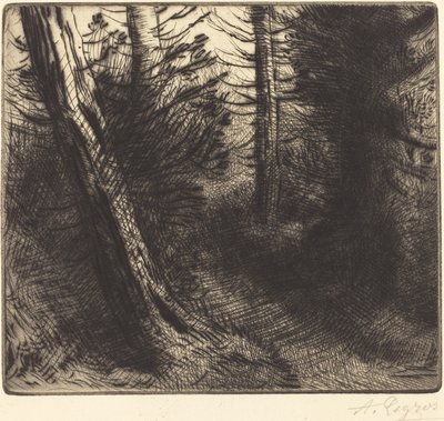 Ormanın içinden geçen yol (Sentier sous bois) by Alphonse Legros