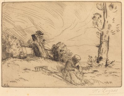 Bir Çitte Oturan Köylü Kadın Bir Çitte Oturan Köylü Kadın. by Alphonse Legros