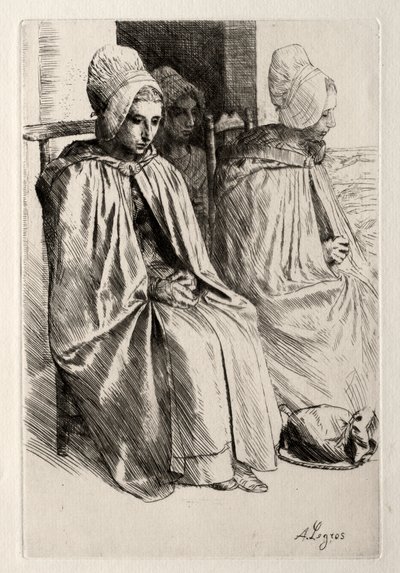 Boulogne Mahallesinde Köylü Kadın by Alphonse Legros