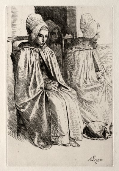 Boulogne Mahallesinde Köylü Kadın. by Alphonse Legros