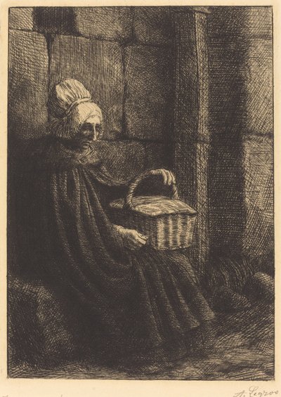 Boulogne Köylü Kadını by Alphonse Legros