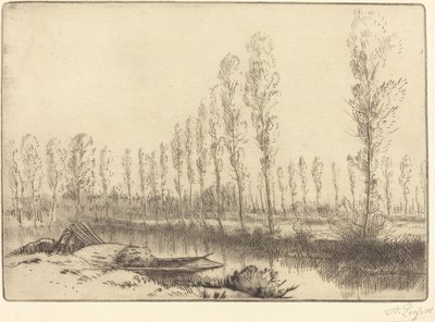 Amiens yakınlarındaki kavaklar by Alphonse Legros