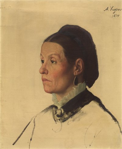 Bir Kadının Portresi, 1875. by Alphonse Legros