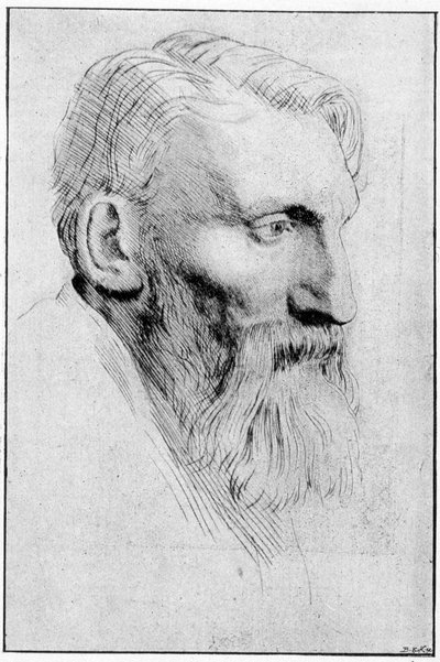 Güçlü bir Legros suyundan sonra Fransız heykeltıraş Auguste Rodin