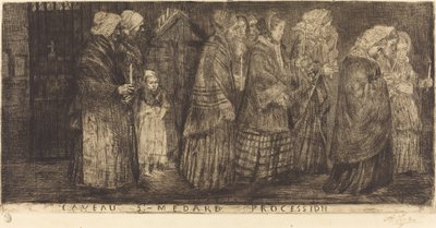 Aziz Medard Kabirinde Alayı by Alphonse Legros