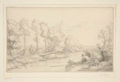 Nehir kenarında dinlenme by Alphonse Legros