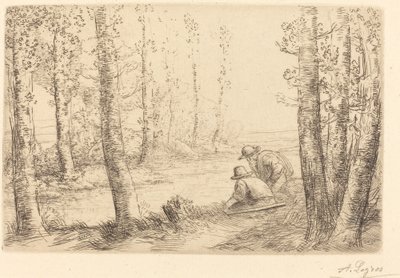 Repos au bord de la riviere Nehri kıyılarında dinlenin. by Alphonse Legros