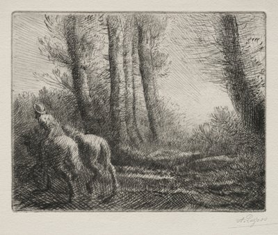 Toprağı Sürmekten Dönüş. by Alphonse Legros