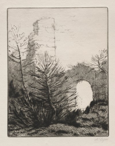 Bir Manastırın Kalıntıları. by Alphonse Legros