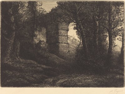 Eski Bir Su Kemeri Kalıntıları Eski bir su kemerinin kalıntıları. by Alphonse Legros