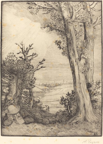Ülkedeki Siesta by Alphonse Legros