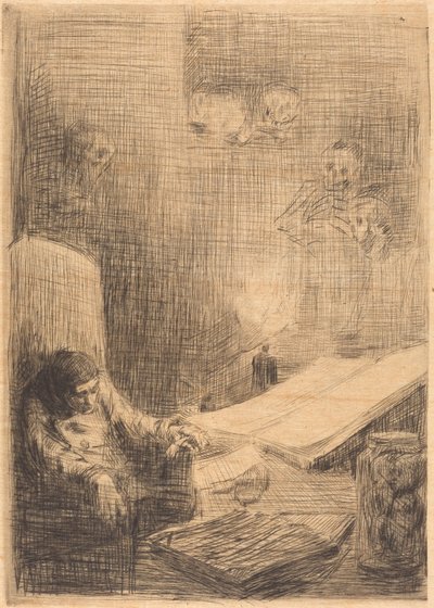 Uyuyan Bilgin by Alphonse Legros