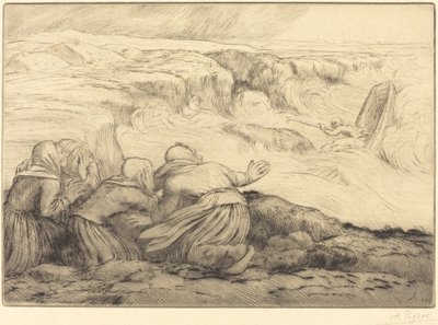 Küçük Tekne Tehlikede (Barque en peril) by Alphonse Legros