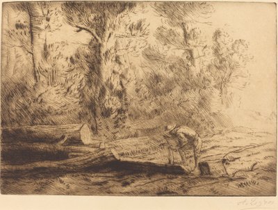 Günlükleri Kare Alma Günlükleri bölen adam. by Alphonse Legros
