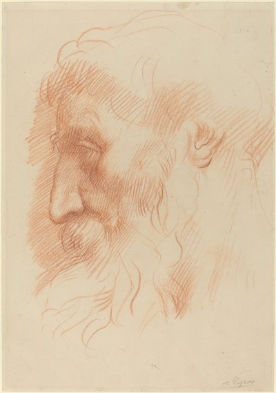 Bir Adamın Kafasının İncelenmesi [rekto] by Alphonse Legros