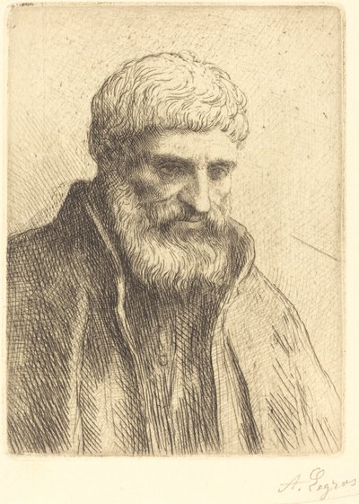 Yaşlı Bir Adamın Çalışması (Etude de vieillard) by Alphonse Legros