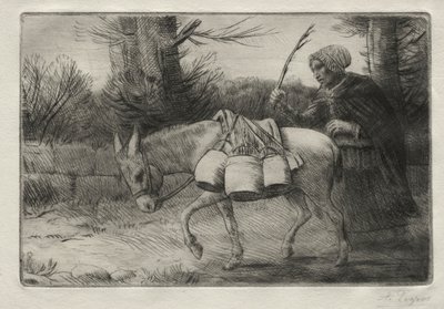 Boulogne Üçüncü Plakalı Süt Kızı. by Alphonse Legros