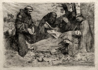 Aziz Francis'in Ölümü. by Alphonse Legros