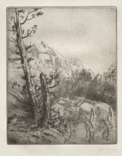 Tepedeki Çiftlik. by Alphonse Legros