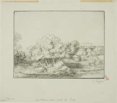 Göl kenarındaki Hamlet by Alphonse Legros