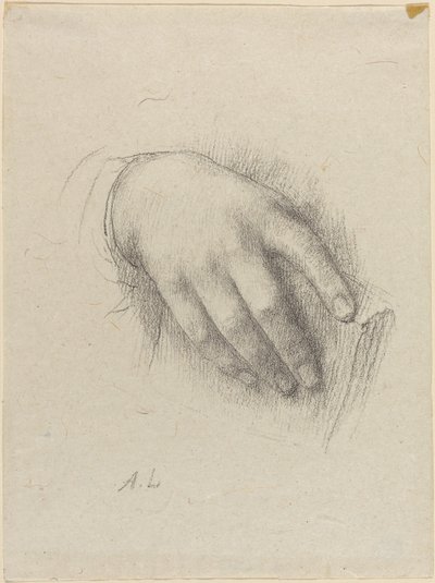 Sanatçının Kızının Eli. by Alphonse Legros