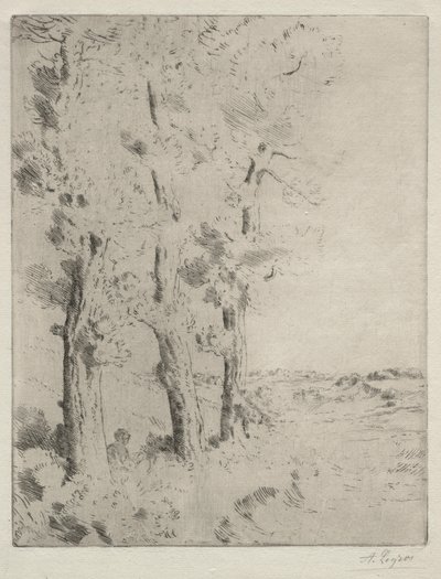 Okuyucu: Ağaçların Altında Ders, c. 1882. by Alphonse Legros