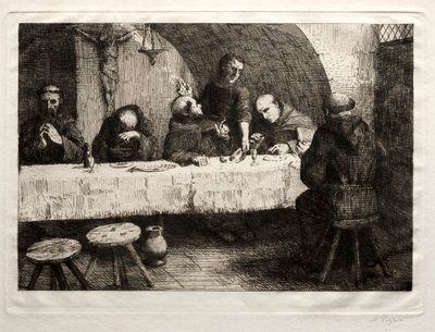 Yemekhane, c. 1862. by Alphonse Legros