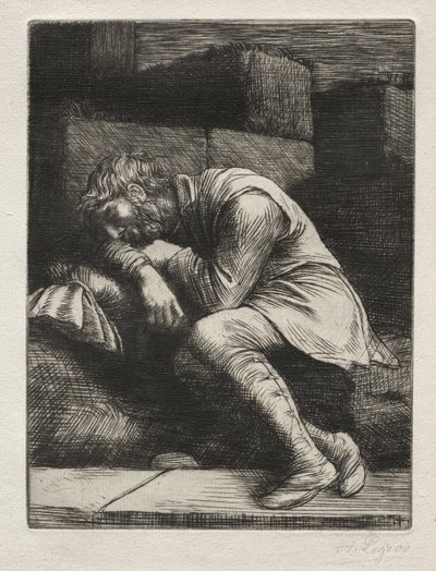 Uyuyan Dilenci by Alphonse Legros