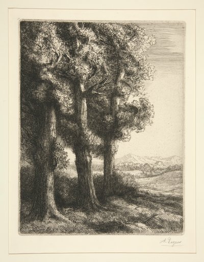 Üç ağaç by Alphonse Legros