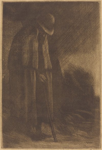 Sığınak alan gezgin by Alphonse Legros