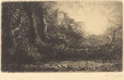 Bir Şato Görünümü (Chateau de Poillet) by Alphonse Legros