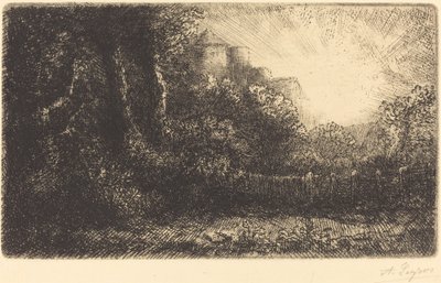 Bir Şato Görünümü (Chateau de Poillet) by Alphonse Legros