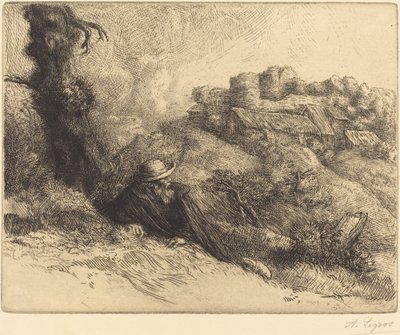 Bir Şato Görünümü (Chateau des Revenants) by Alphonse Legros