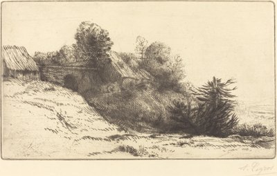 Bir Çiftliğin Görünümü, 2. levha Kutsanmışların Çiftliği. by Alphonse Legros