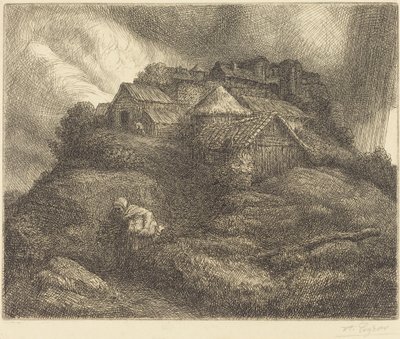 Bir Fırtına Sırasında Saint-Pierre Köyü Saint-Pierre Köyü, Fırtına Etkisi. by Alphonse Legros