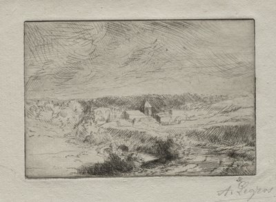 Boulogne yakınlarındaki Wimille Köyü by Alphonse Legros