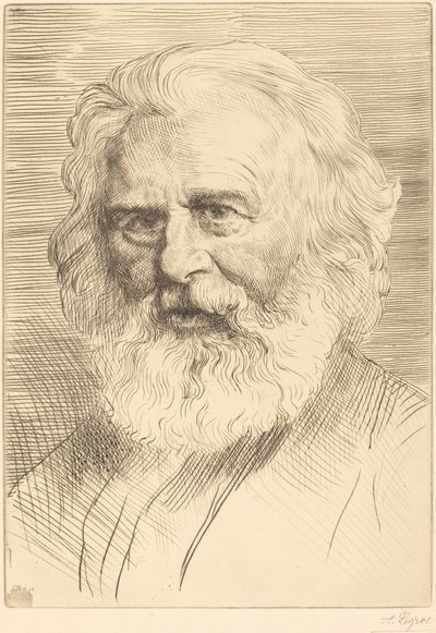 W.H. Longfellow, 1. plaka. by Alphonse Legros