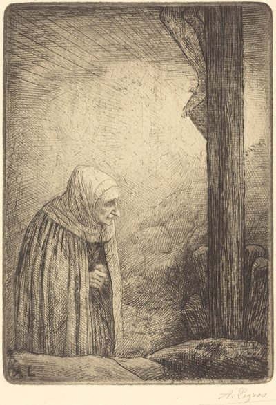 Haçın Dibinde Kadın (Femme au calvaire) by Alphonse Legros