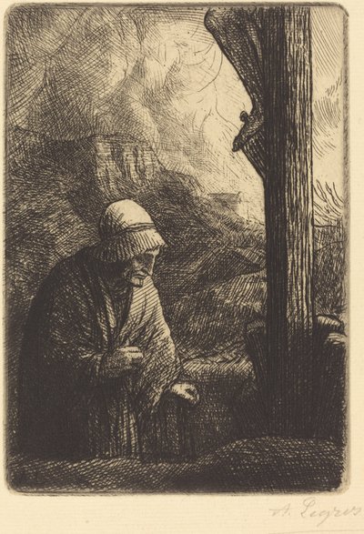 Haçın Dibinde Kadın (Femme au calvaire) by Alphonse Legros