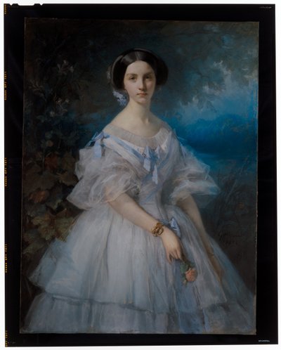 Mme Camille D'Hubert'in Portresi, Doğumlu De Granval, De La Houssaye by Alphonse Louis Galbrund