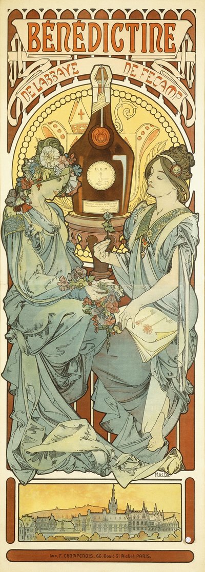 Benediktin, 1898 by Alphonse Mucha