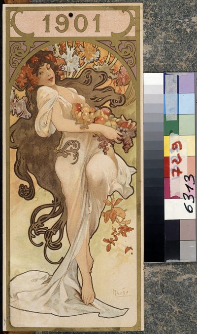 1901 yılı takvimi. Alfons Maria Mucha