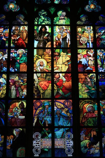 Vitray detayı, Saints Cyril ve Methodius