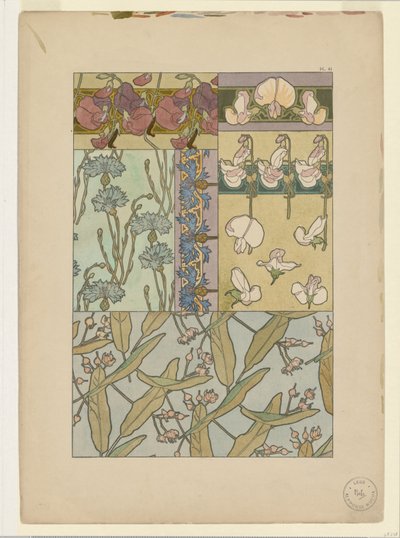 Documents Decoratifs: Tatlı Bezelye by Alphonse Mucha