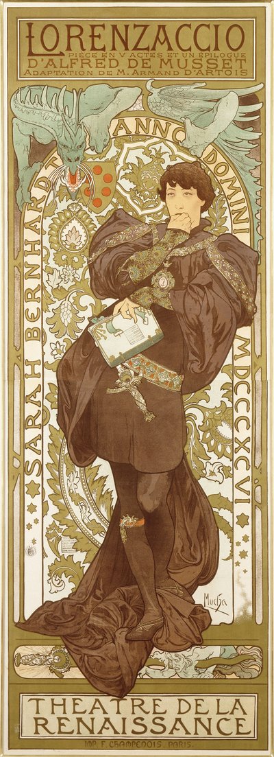 Lorenzaccio, rolündeki Sarah Bernhardt