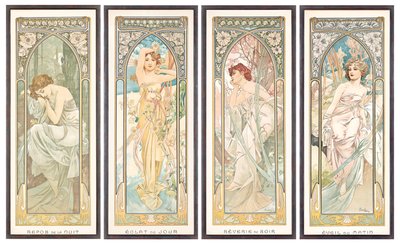 Günün Saatleri; günün saatleri by Alphonse Mucha