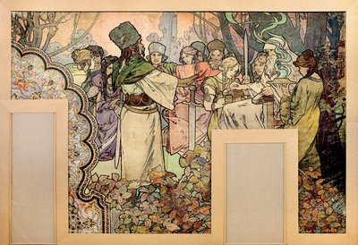 1900 Yılı Sergi Universelle için duvar resmi - Tablo Afons Marie Mucha (1860-1939) tarafından by Alphonse Mucha
