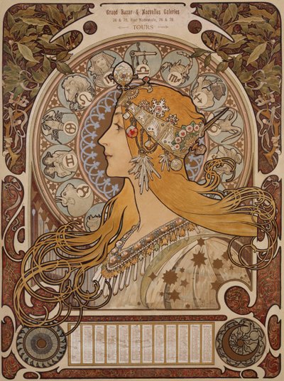 Zodyak, Kapalı Çarşı ve Yeni Galeriler, Turlar by Alphonse Mucha