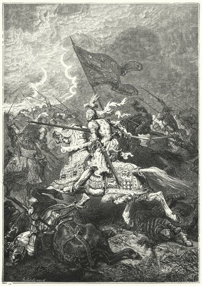 Fornovo Savaşı, İtalya by Alphonse Marie de (after) Neuville