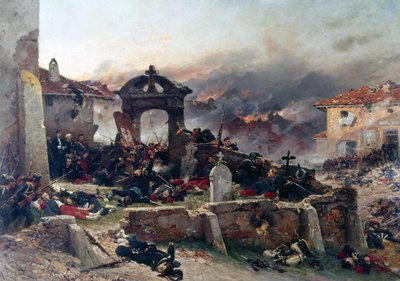 Bir Neuville, Saint-Privat mezarlığı by Alphonse Marie de Neuville